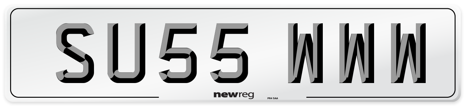 SU55 WWW Number Plate from New Reg